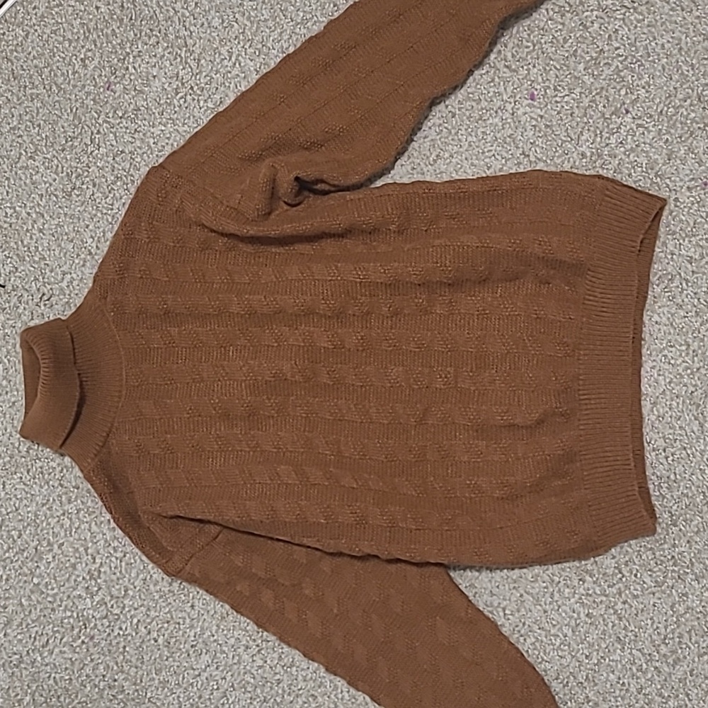 Rust Turtleneck Sweater Medium
